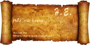 Héra Enna névjegykártya